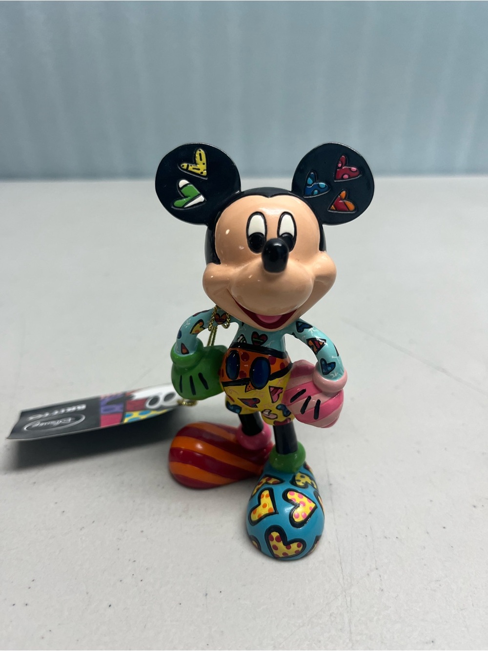 Disney ROMERO BRITTO Mickey Mouse Mini Figurine ~ SWEETHEART 2010 - 4"